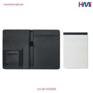 Promotional A5 RPET Portfolio with logo branding | Promotional Black Portfolio Germany | hmi-M-1032569 | Image 06