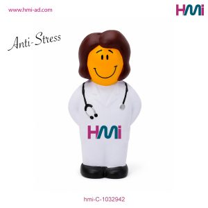 Promotional Anti-Stress Female Doctor Toy | Anti-Stress Doctor with branding in Germany | hmi-C-1032942 | Image 02