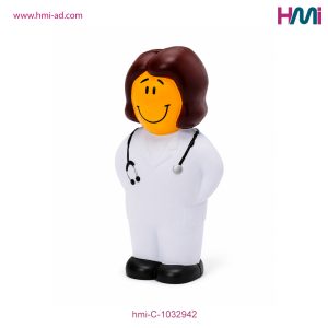 Promotional Anti-Stress Female Doctor Toy | Anti-Stress Doctor with branding in Germany | hmi-C-1032942 | Image 03