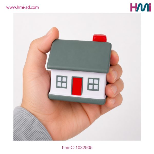 Promotional Anti-Stress House shape with branding | Promotional Anti-Stress toy in Germany | hmi-C-1032905 | Image 04