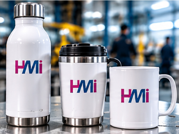 Promotional drinkwares with custom branding for industrial companies in Germany