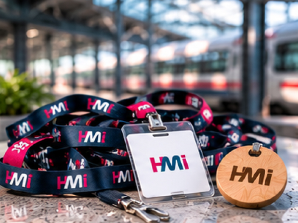 Custom lanyards and promotional badges for railway companies and rail events in Germany