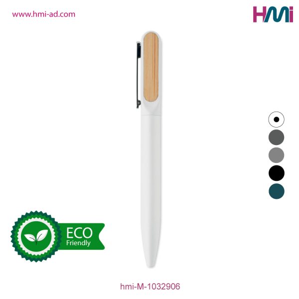 Promotional Metal Bamboo Ball Pen with branding in Germany | Promotional recycled ball pen with logo in Germany | hmi-M-1032906 | Image 01