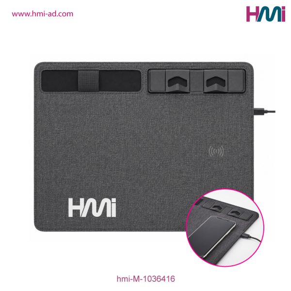 Promotional Multifunctional RPET Mouse Mat with branding in Germany | Promotional Wireless fast charger mouse pad with logo in Germany | hmi-M-1036416 | Image 02