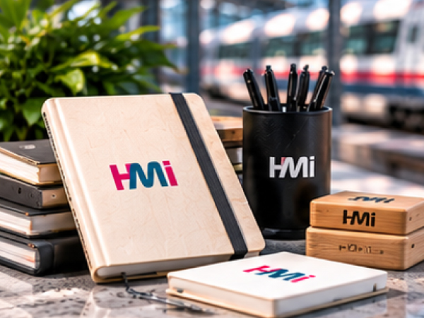 Promotional office and stationery products branded for railway companies in Germany