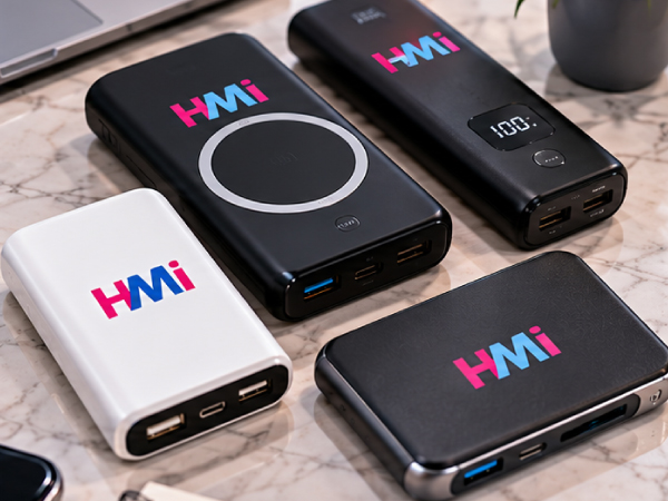 Promotional power banks with custom branding for industrial companies in Germany