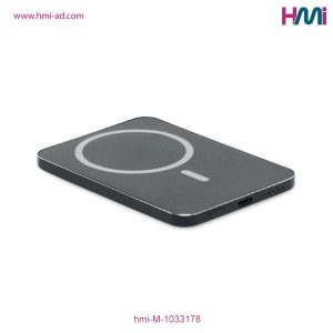Promotional Powerbank with branding in Germany | Promotional Ultra Thin Wireless Powerbank with custom Logo Germany | hmi-M-1033178 | Image 03