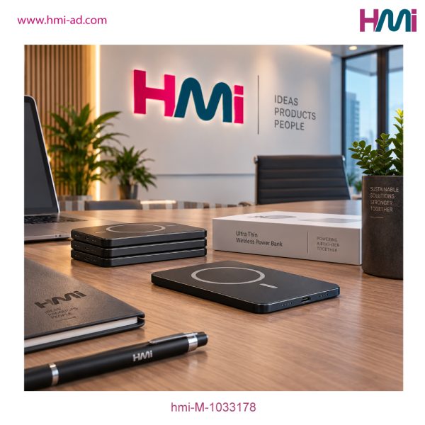 Promotional Powerbank with branding in Germany | Promotional Ultra Thin Wireless Powerbank with custom Logo Germany | hmi-M-1033178 | Image 07