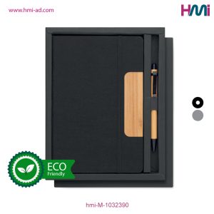 Promotional RPET Notebook Pen Set with branding in Germany | Promotional Notebook and pen with custom logo in Germany | hmi-M-1032390 | Image 01