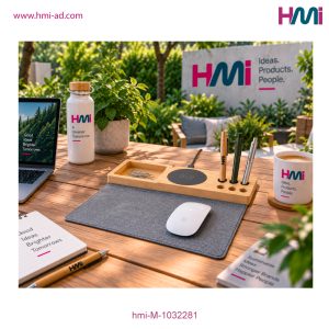 Promotional Wireless Charger Bamboo Mouse Pad with branding in Germany | Promotional Bamboo Mouse Mat with custom Logo in Germany | hmi-M-1032281 | Image 12