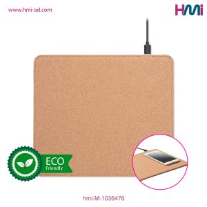 Promotional Wireless Charger Mouse Mat with branding in Germany | Promotional Eco-Friendly Mouse Pad with Logo branding in Germany | hmi-M-1036576 | Image 01