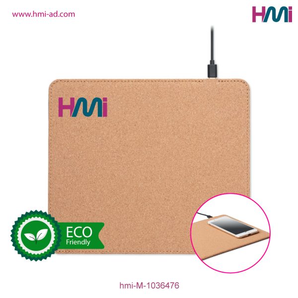 Promotional Wireless Charger Mouse Mat with branding in Germany | Promotional Eco-Friendly Mouse Pad with Logo branding in Germany | hmi-M-1036576 | Image 02