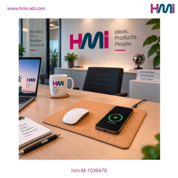 Promotional Wireless Charger Mouse Mat with branding in Germany | Promotional Eco-Friendly Mouse Pad with Logo branding in Germany | hmi-M-1036576 | Image 07