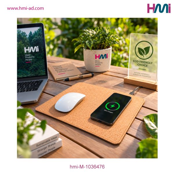 Promotional Wireless Charger Mouse Mat with branding in Germany | Promotional Eco-Friendly Mouse Pad with Logo branding in Germany | hmi-M-1036576 | Image 08