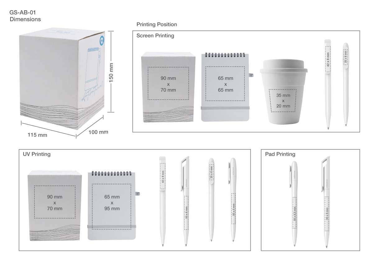 Antibacterial Gift Set with Pen Printing Details