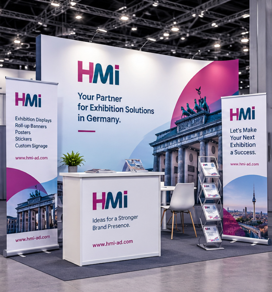 Exhibition Displays, Roll-Up Banners and Trade Show Signage in Germany by HMi