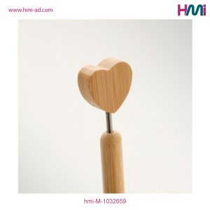 Promotional Bamboo Heart Ball Pen with logo branding in Germany | Promotional Eco-Friendly Ball Pen with logo | HMi | hmi-ad | 04
