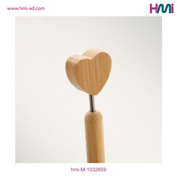 Promotional Bamboo Heart Ball Pen with logo branding in Germany | Promotional Eco-Friendly Ball Pen with logo | HMi | hmi-ad | 04