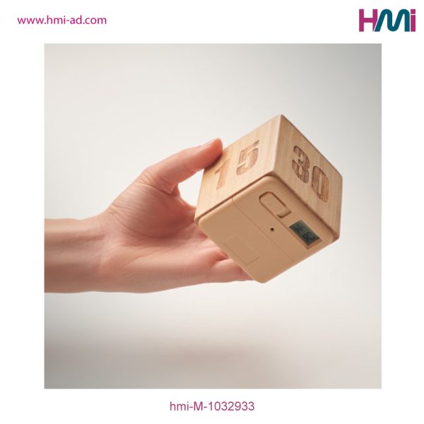 Promotional Bamboo Timer with logo branding in Germany | Promotional Bamboo twist Timer with Logo in Germany | HMi | hmi-ad | 09