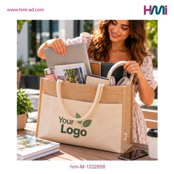 Promotional Jute Shopping Bag 58 | Promotional Jute Shopping Bag with Branding in Germany | hmi-ad | hmi-M-1032858 | 07