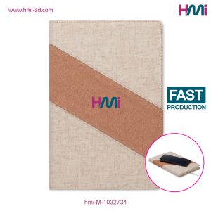 Promotional Notebook with Wireless Charging | Promotional Eco-Friendly Notebook with custom logo | HMi | hmi-ad