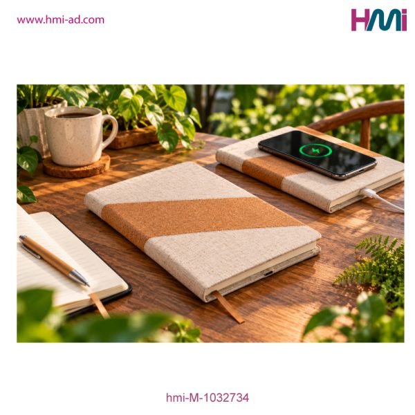 Promotional Notebook with Wireless Charging | Promotional Eco-Friendly Notebook with custom logo | HMi | hmi-ad | 07