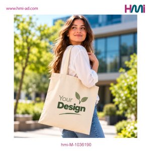 Promotional Organic Cotton Bag 90 | Promotional Organic Bag with branding in Germany | hmi-ad | hmi-M-1036190 | 04