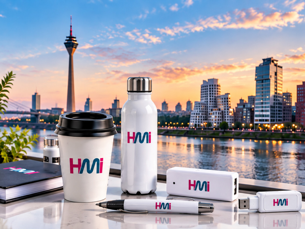 Promotional products in Düsseldorf with custom logo branding