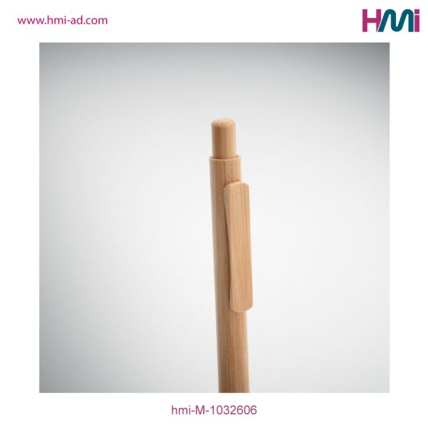 Promotional Push Button Pen with branding in Germany | Promotional Eco-Friendly Bamboo Pen with Custom Logo | HMi | hmi-ad | 05
