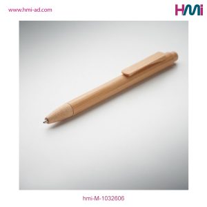 Promotional Push Button Pen with branding in Germany | Promotional Eco-Friendly Bamboo Pen with Custom Logo | HMi | hmi-ad | 06