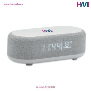 Promotional Wireless 4-in-1 Clock Station with logo branding in Germany | Promotional Technology gift item with branding in Germany | HMi | hmi-ad | 02