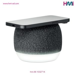 Promotional Wireless Speaker and Charger with LED with custom Logo | Promotional Wireless Charger with speaker and Logo Branding in Germany | hmi-M-1032714 | hmi-ad | 05
