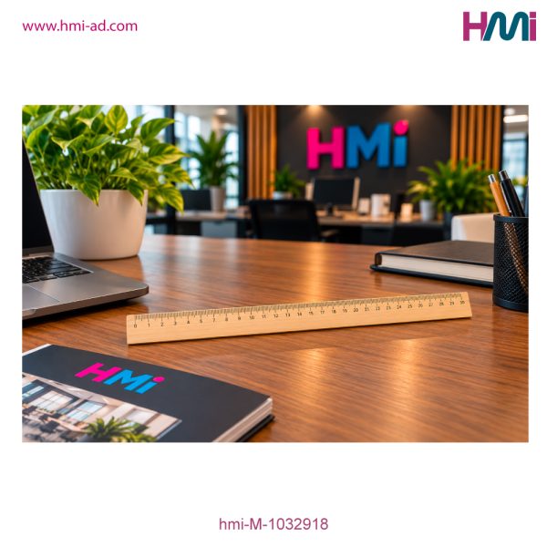Promotional Wood Ruler with custom Logo branding | Promotional Office giveaways with branding | HMi | hmi-ad | 06