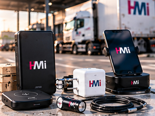 Technology and gadgets with branding for transport companies in Germany