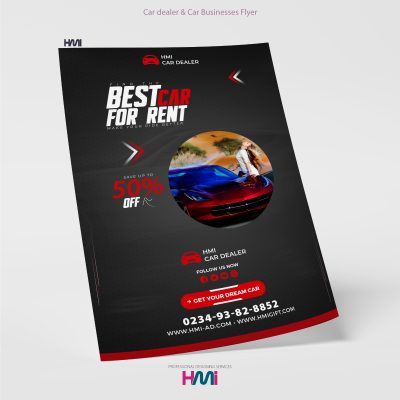 Professional car dealer flyer design in Germany | Order flyers in Germany for any business with top prices to HMi | Order flyers for your car dealer business in Germany to HMi GmbH | Flyer design & flyer printing in Germany with HMi