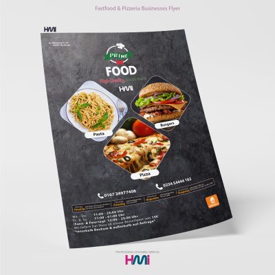 Professional graphic design services in Germany | Fastfood flyer design and print in Germany with HMi | Order flyers to HMi and get top prices and quality products | HMi offers flyer printing services